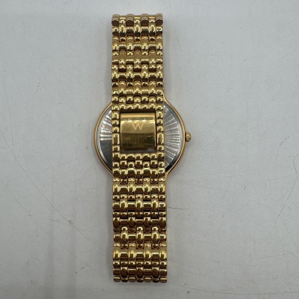 Vtg Wittnauer Cosmopolitan Gold Tone Date Wristwatch Tested Working View 3